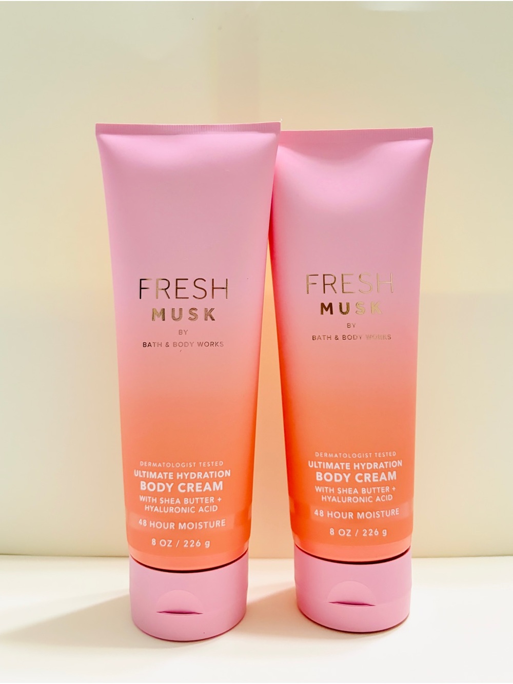 Bath & Body Works Fresh Musk Ultimate Hydration Body Cream pack of 2 New